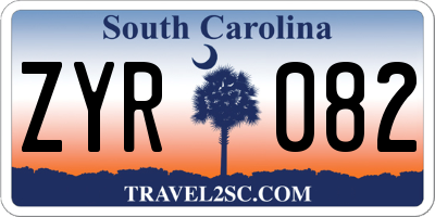 SC license plate ZYR082