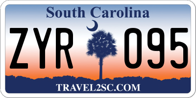 SC license plate ZYR095