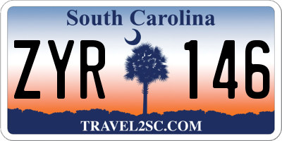 SC license plate ZYR146