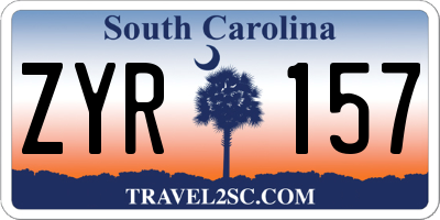 SC license plate ZYR157