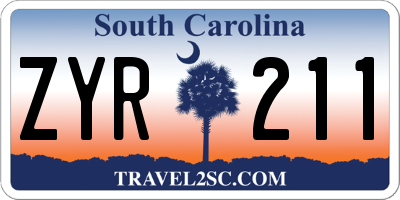 SC license plate ZYR211