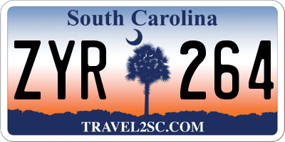 SC license plate ZYR264