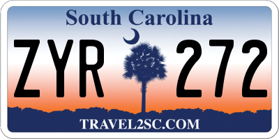 SC license plate ZYR272