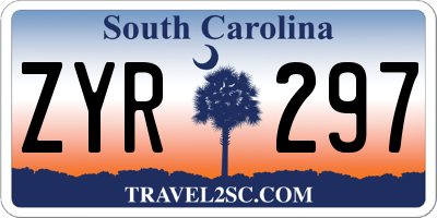 SC license plate ZYR297