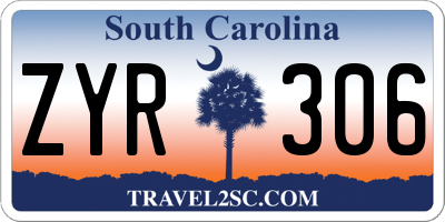 SC license plate ZYR306