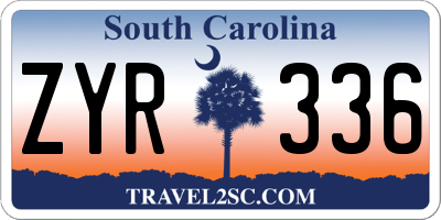 SC license plate ZYR336