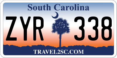 SC license plate ZYR338