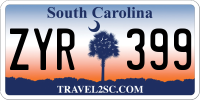 SC license plate ZYR399