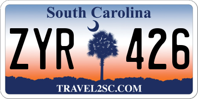 SC license plate ZYR426