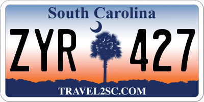 SC license plate ZYR427