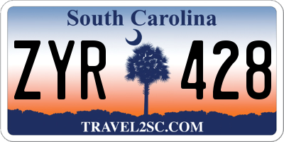 SC license plate ZYR428