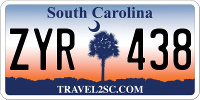 SC license plate ZYR438