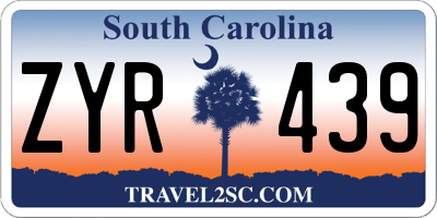 SC license plate ZYR439