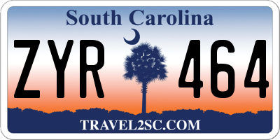 SC license plate ZYR464