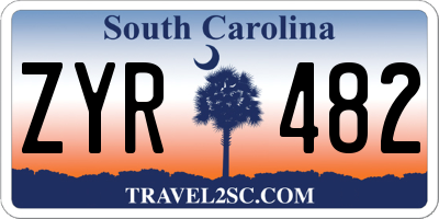 SC license plate ZYR482