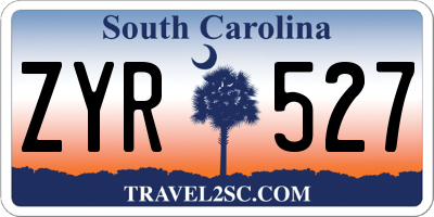 SC license plate ZYR527