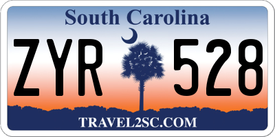 SC license plate ZYR528