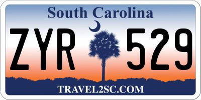 SC license plate ZYR529