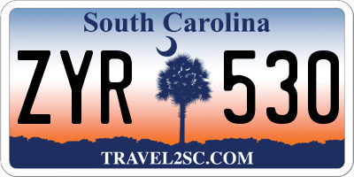SC license plate ZYR530