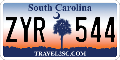 SC license plate ZYR544
