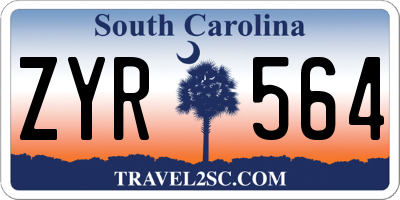 SC license plate ZYR564