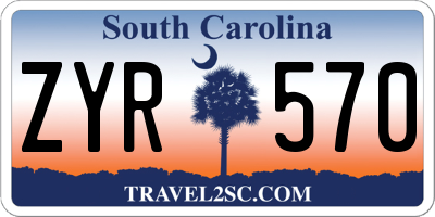 SC license plate ZYR570