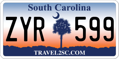 SC license plate ZYR599