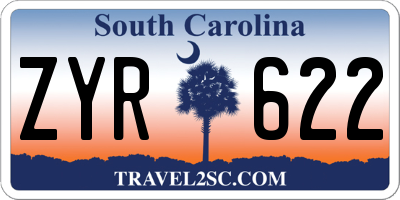 SC license plate ZYR622