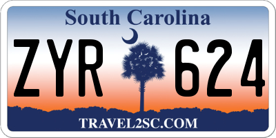 SC license plate ZYR624