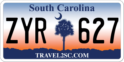 SC license plate ZYR627