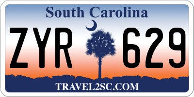 SC license plate ZYR629