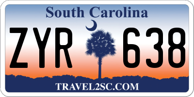 SC license plate ZYR638