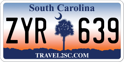 SC license plate ZYR639