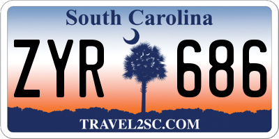 SC license plate ZYR686