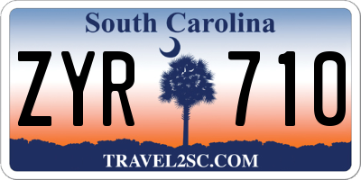 SC license plate ZYR710