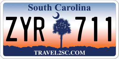 SC license plate ZYR711
