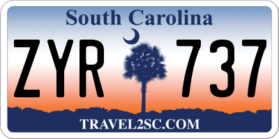 SC license plate ZYR737