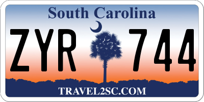 SC license plate ZYR744