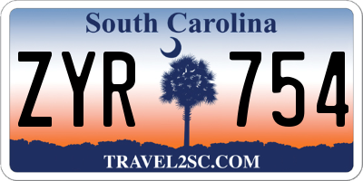 SC license plate ZYR754
