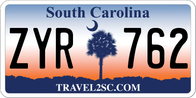 SC license plate ZYR762