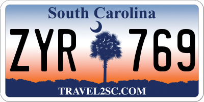 SC license plate ZYR769