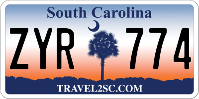 SC license plate ZYR774