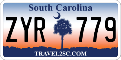 SC license plate ZYR779