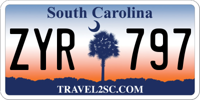 SC license plate ZYR797
