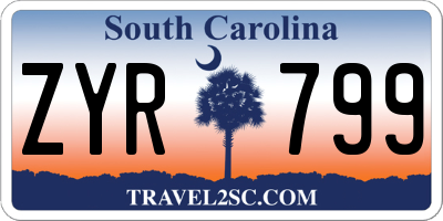 SC license plate ZYR799