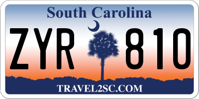 SC license plate ZYR810