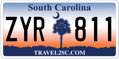 SC license plate ZYR811