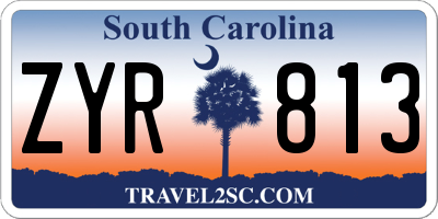 SC license plate ZYR813