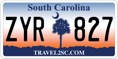 SC license plate ZYR827