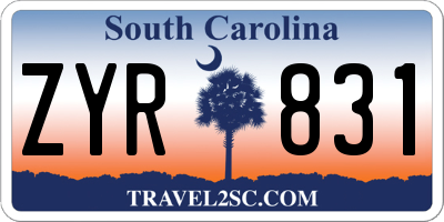 SC license plate ZYR831